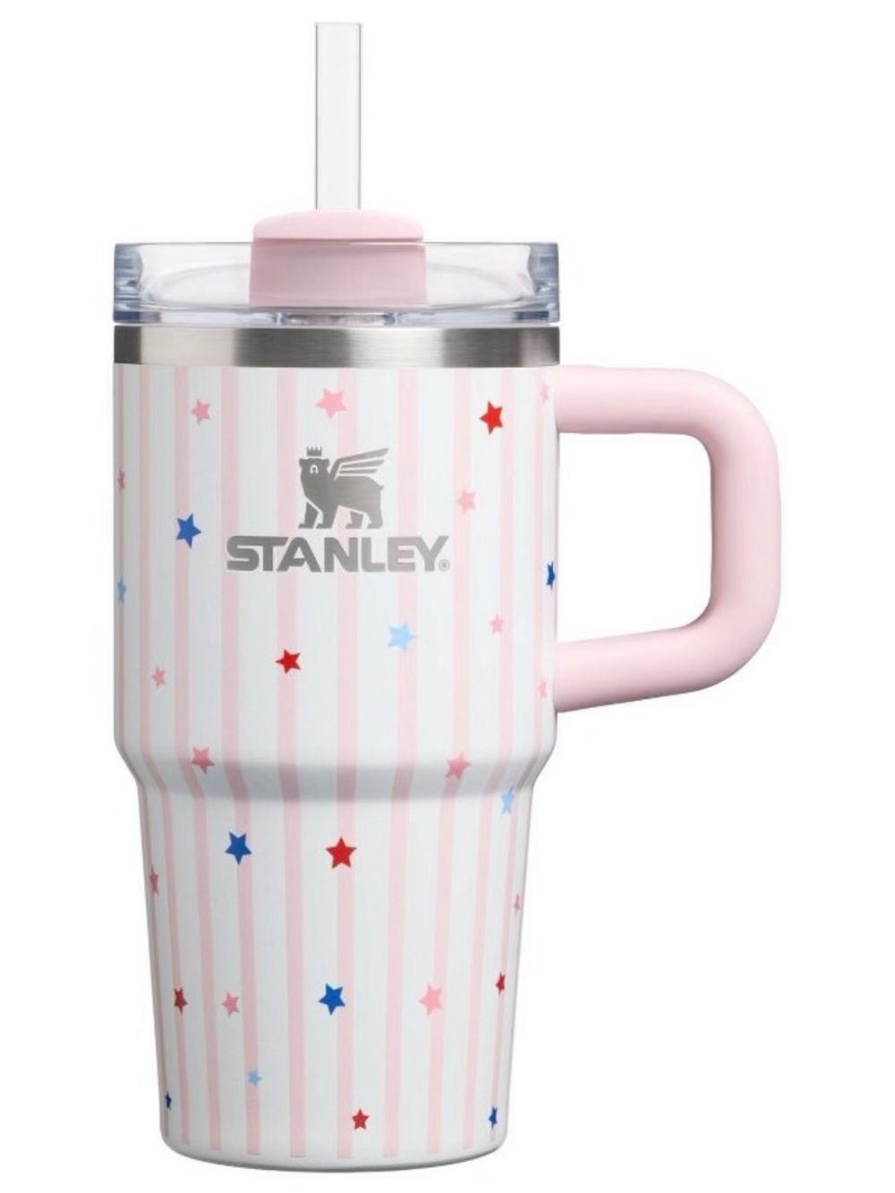 Brand New in Box Stanley x Target Pink Starry Stripes 20oz. Flowstate Quencher